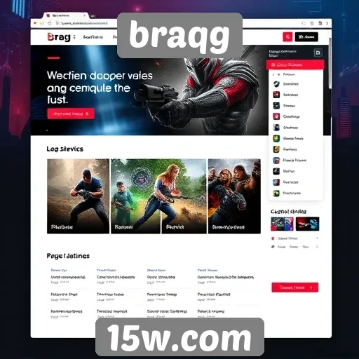 Análise da interface do site braqg para gamers
